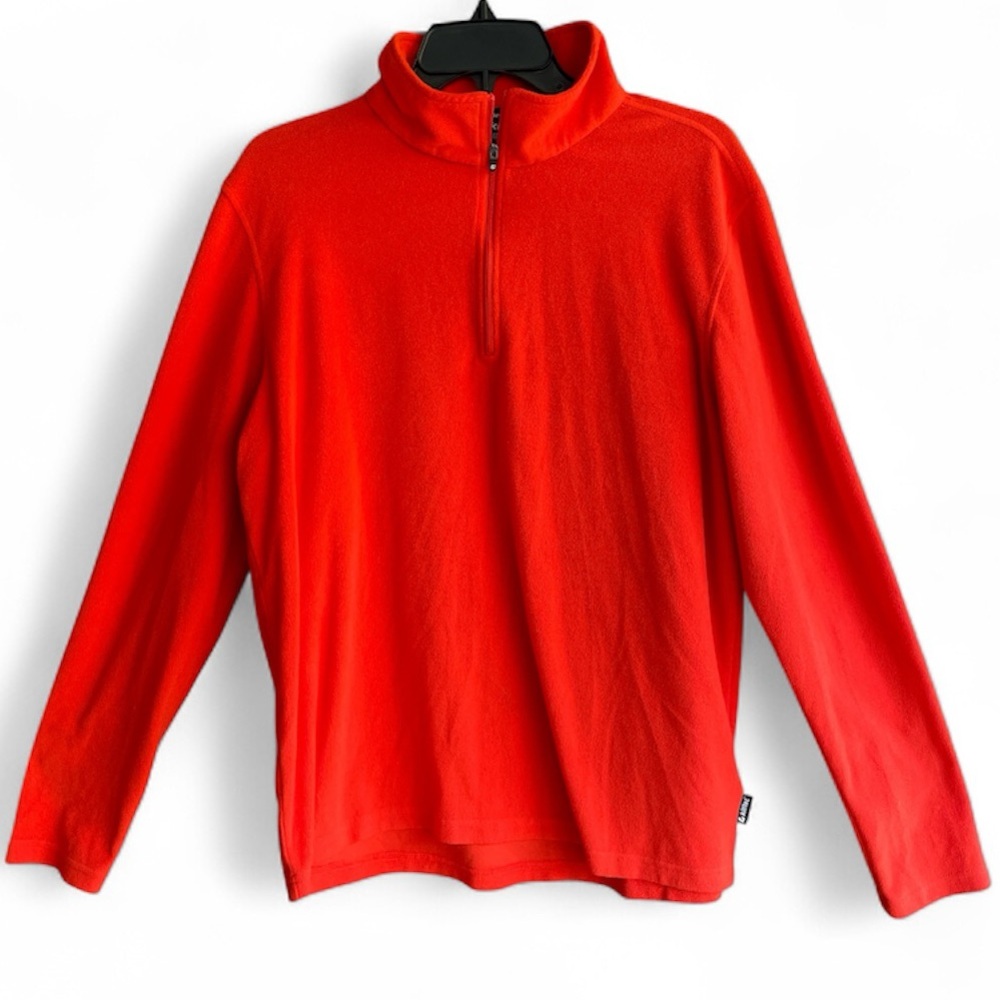 Women's Killtec Microfleece Lightweight Orange Quarter Zip Size Large